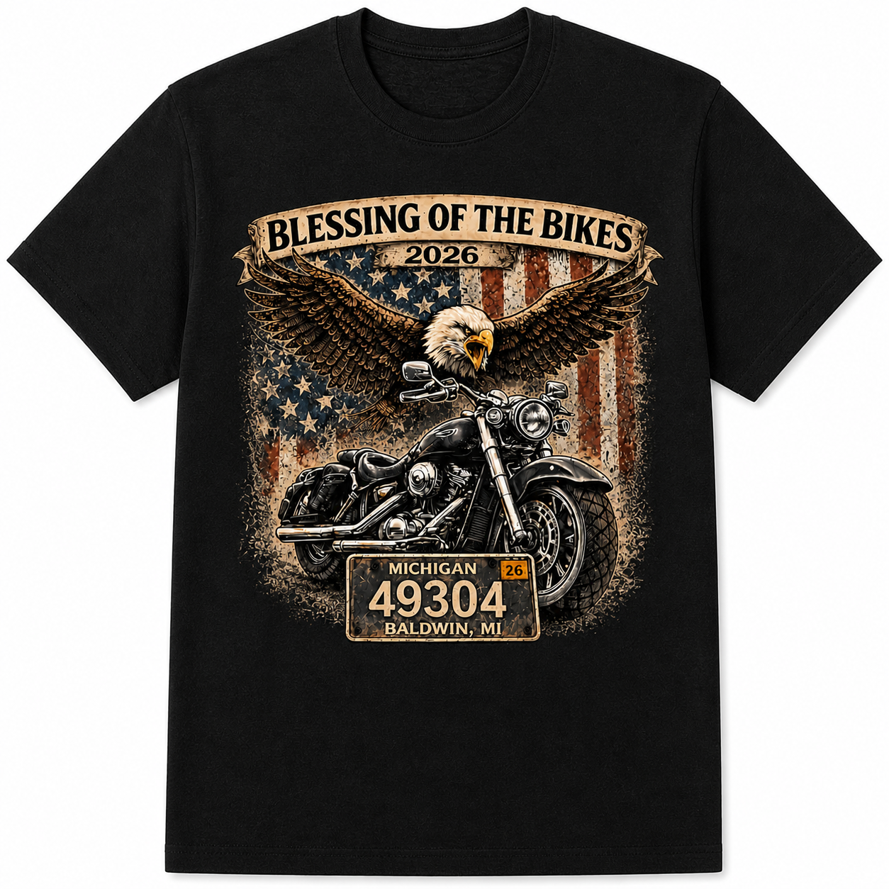2026 Blessing of the Bikes Flying Eagle Tee