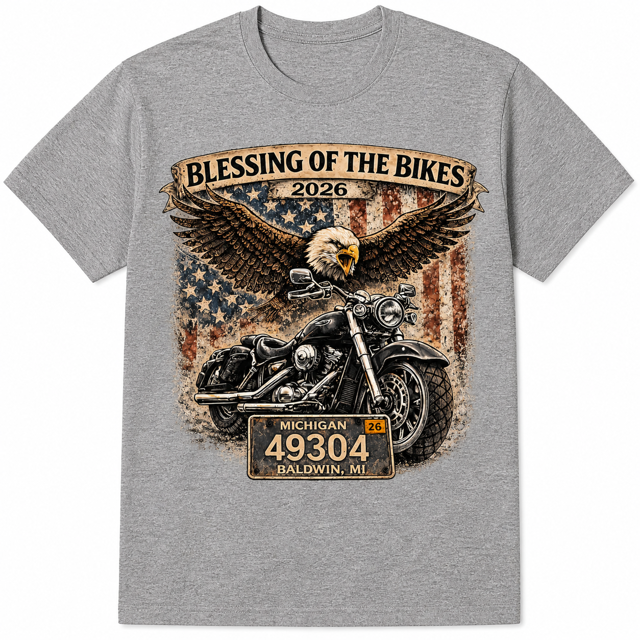 2026 Blessing of the Bikes Flying Eagle Tee