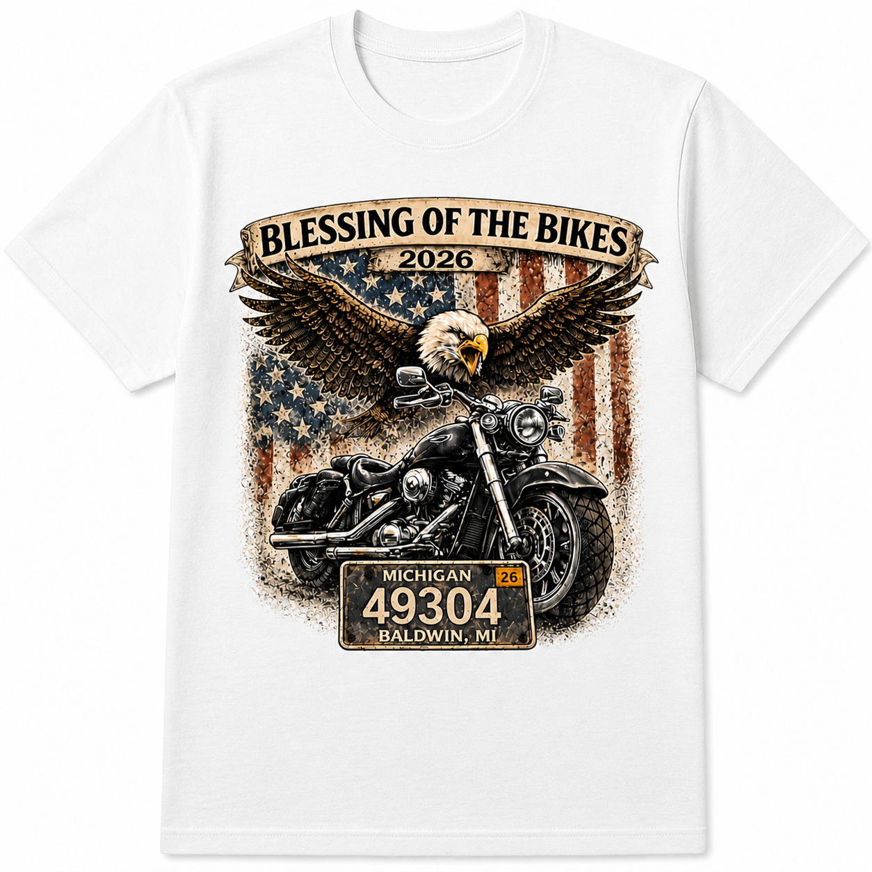 2026 Blessing of the Bikes Flying Eagle Tee